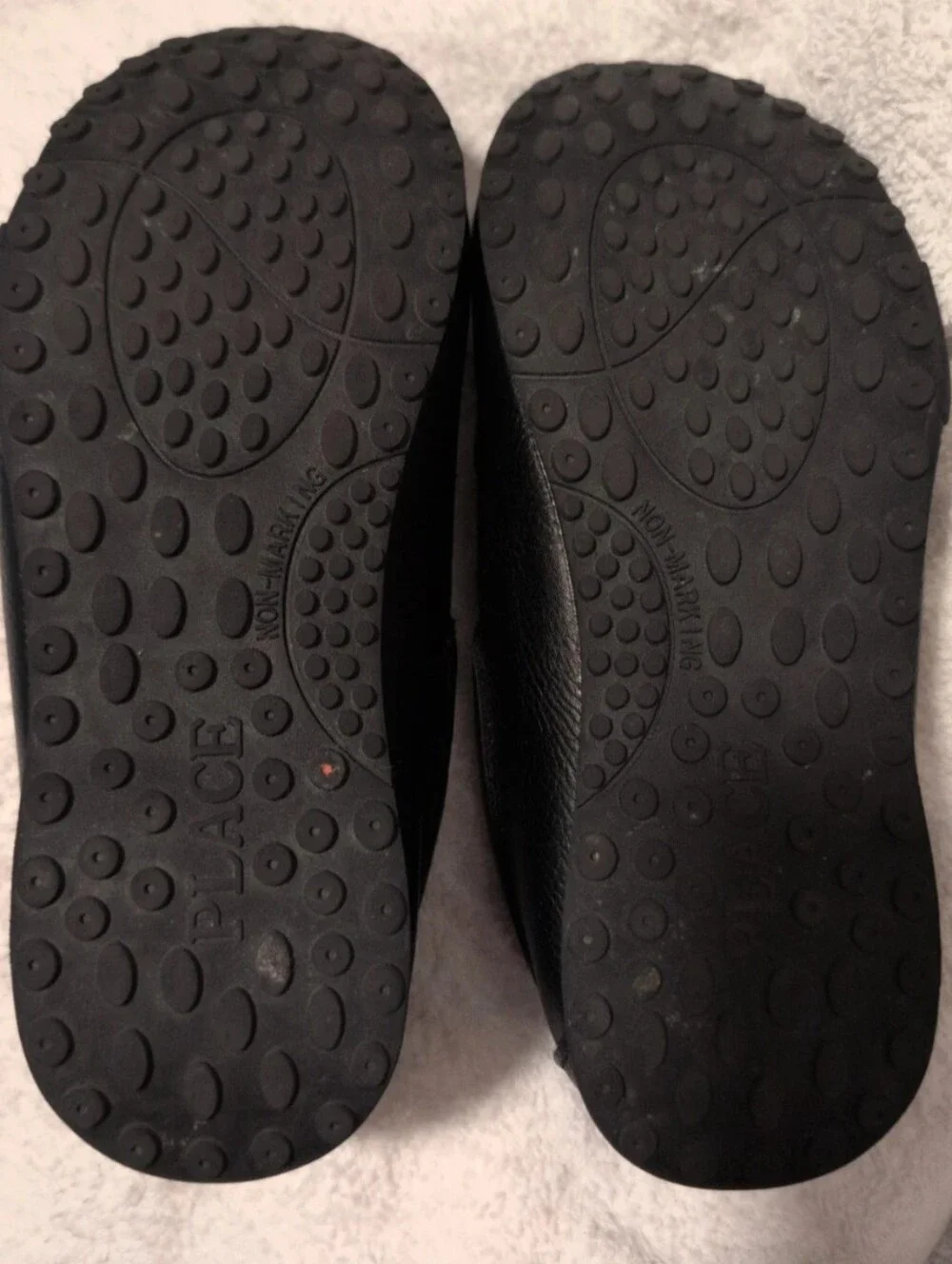 Place Black Kid's Slip-On Moccasin Loafers